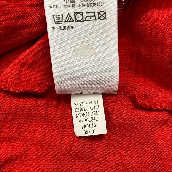 Gap Kids Red Long-sleeve Pattern Logo Shirt Size XXL (14-16) - Picture 7 of 8